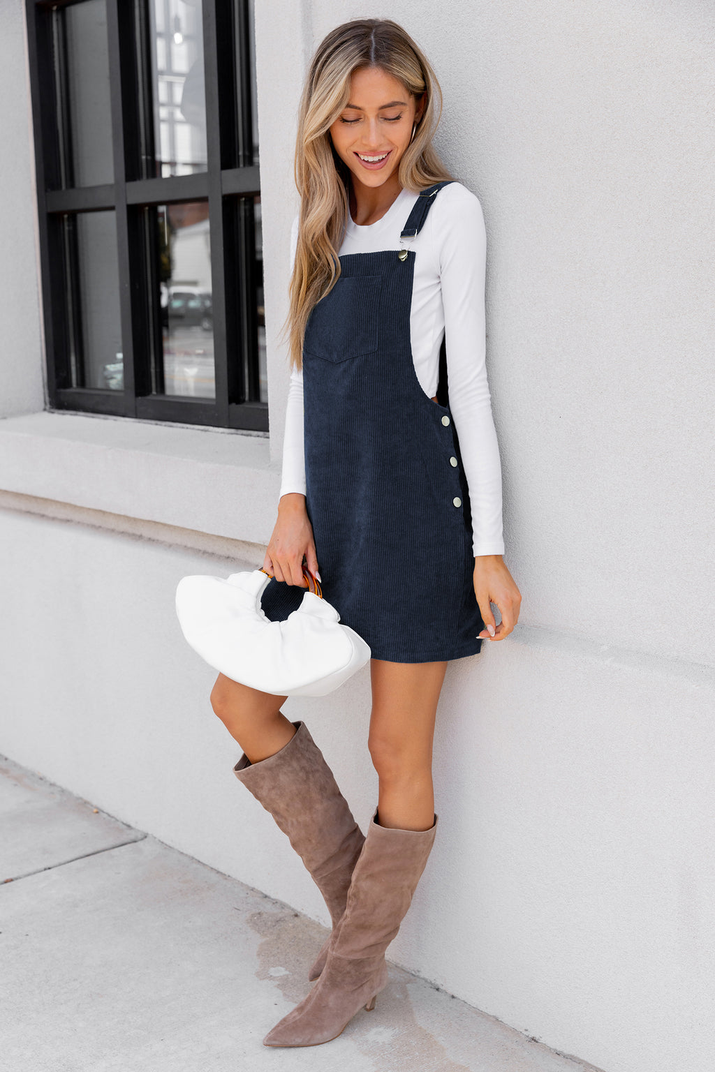 Autumn Date Blue Mini Dress