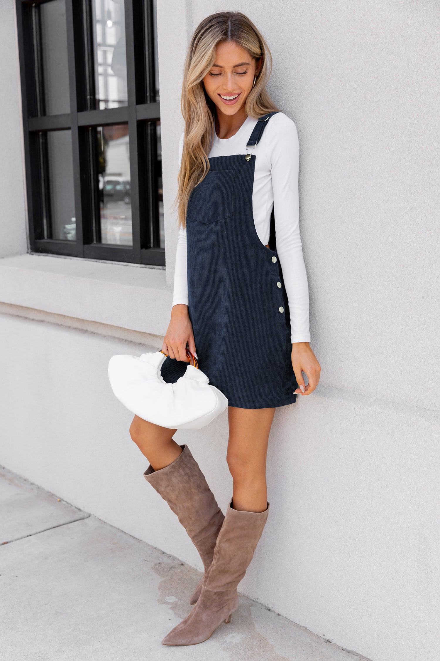 Autumn Date Blue Mini Dress