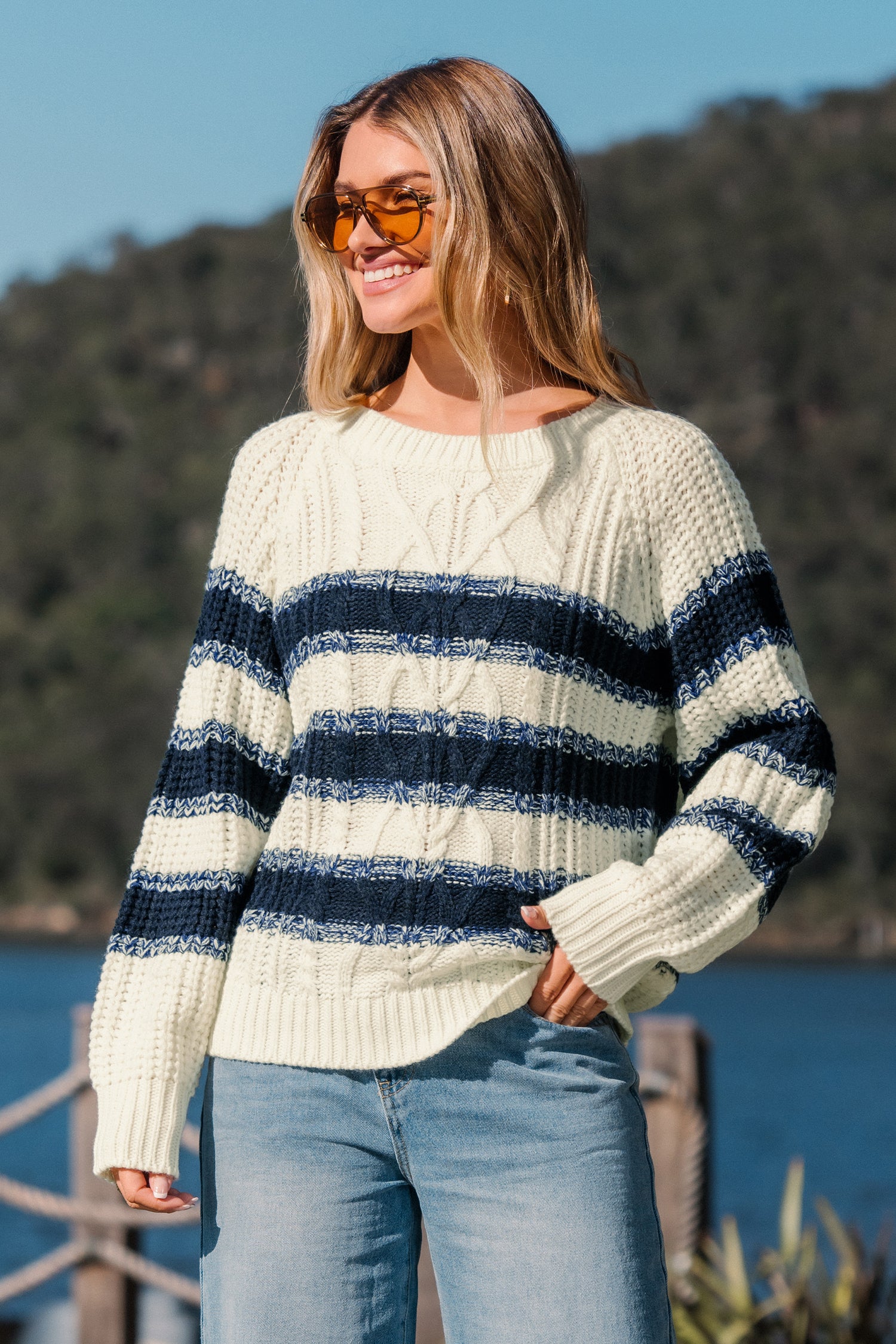 Cozy Current Striped Sweater