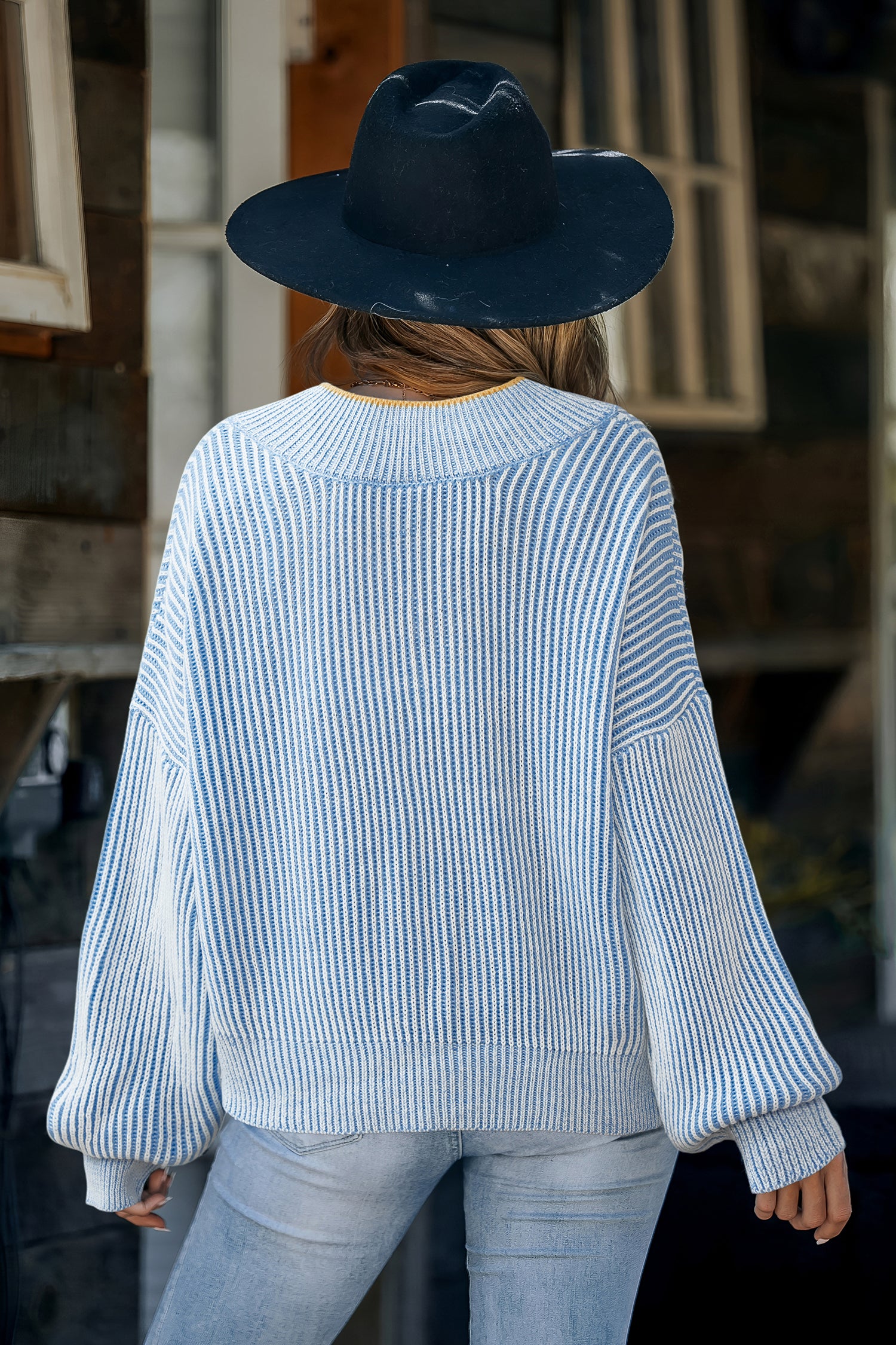 By Your Side Blue Sweater