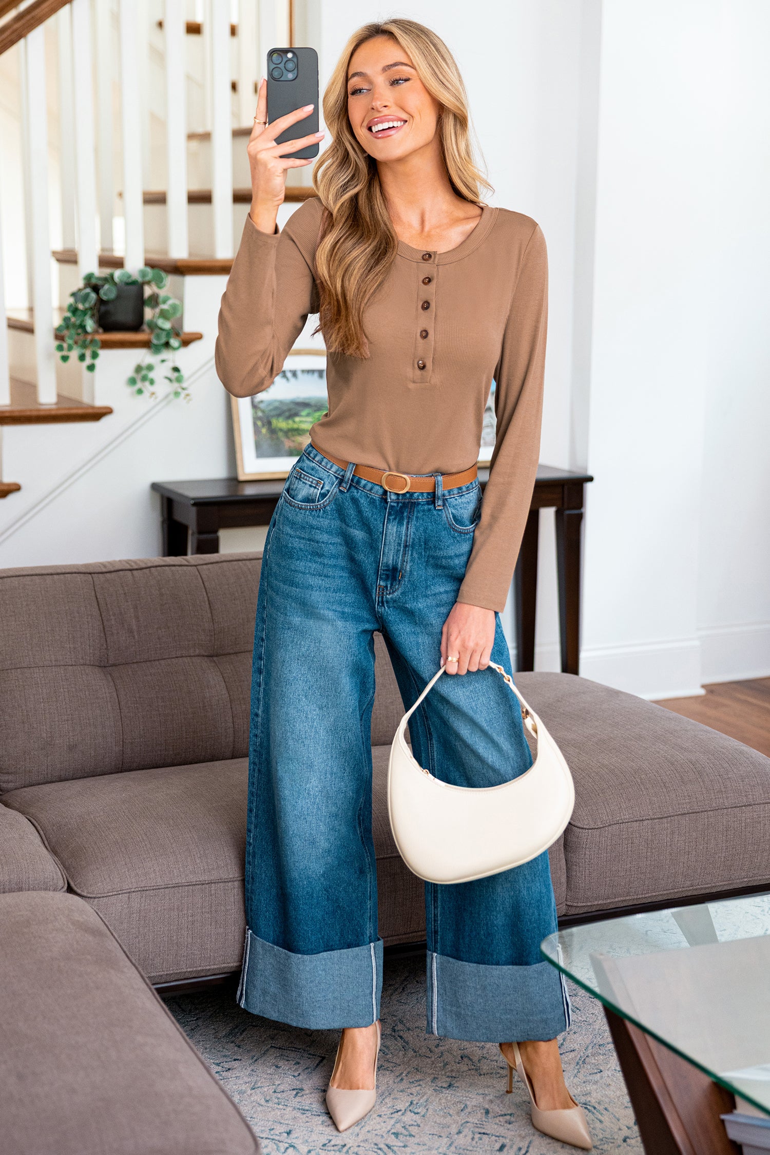 Easy Classic Khaki Top