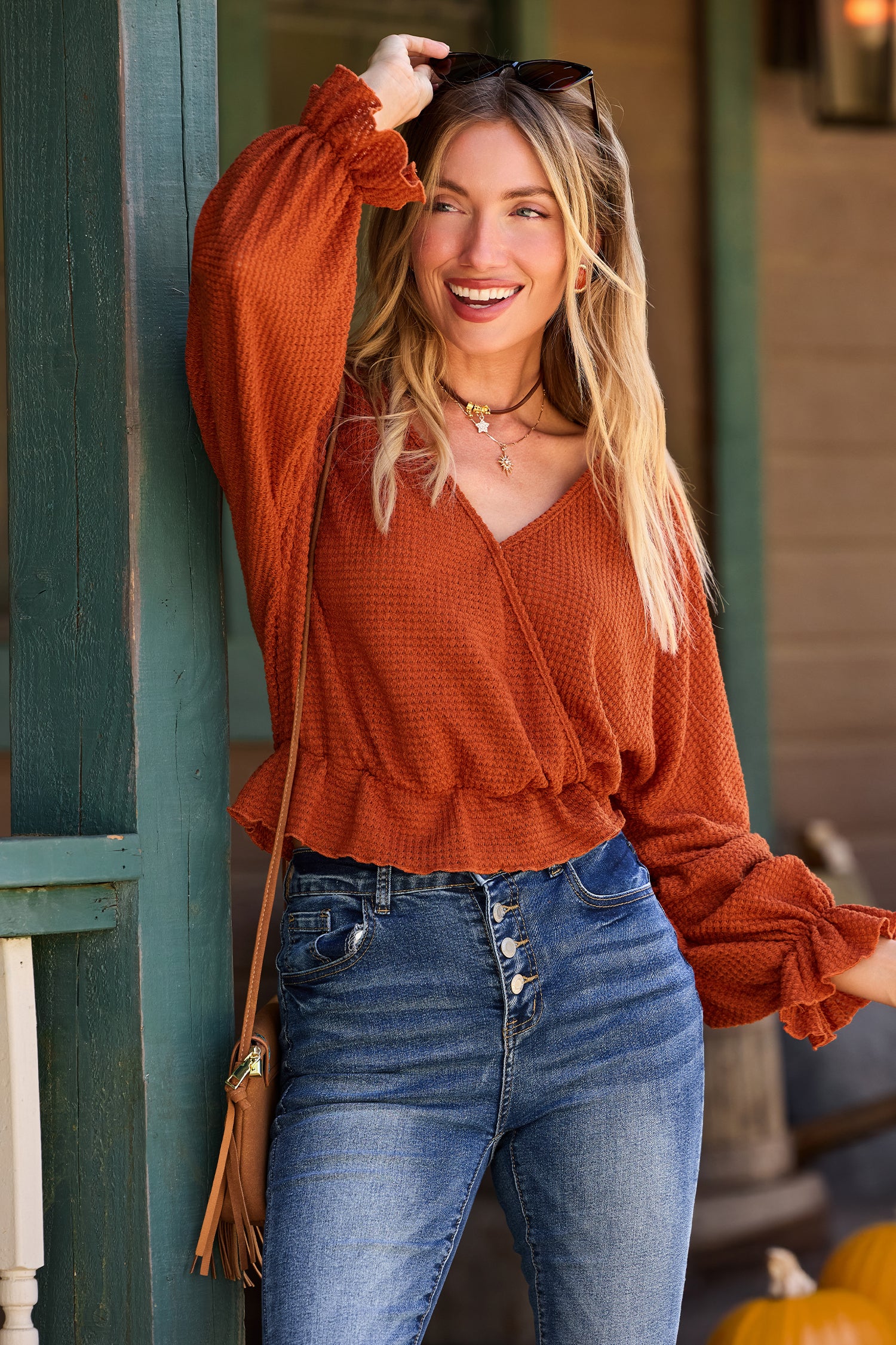 Autumn State of Mind Orange Top