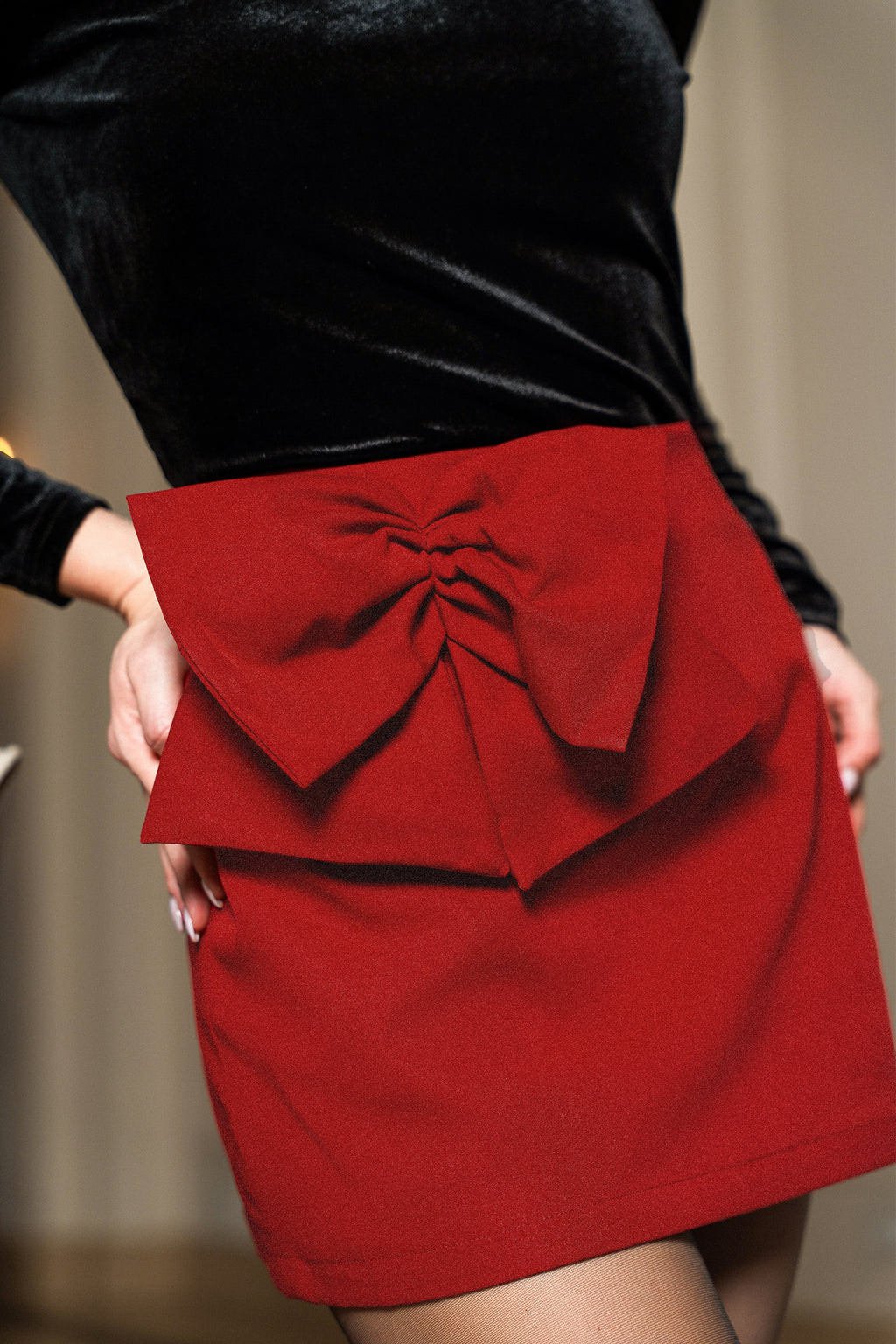 Leia Red Mini Skirt