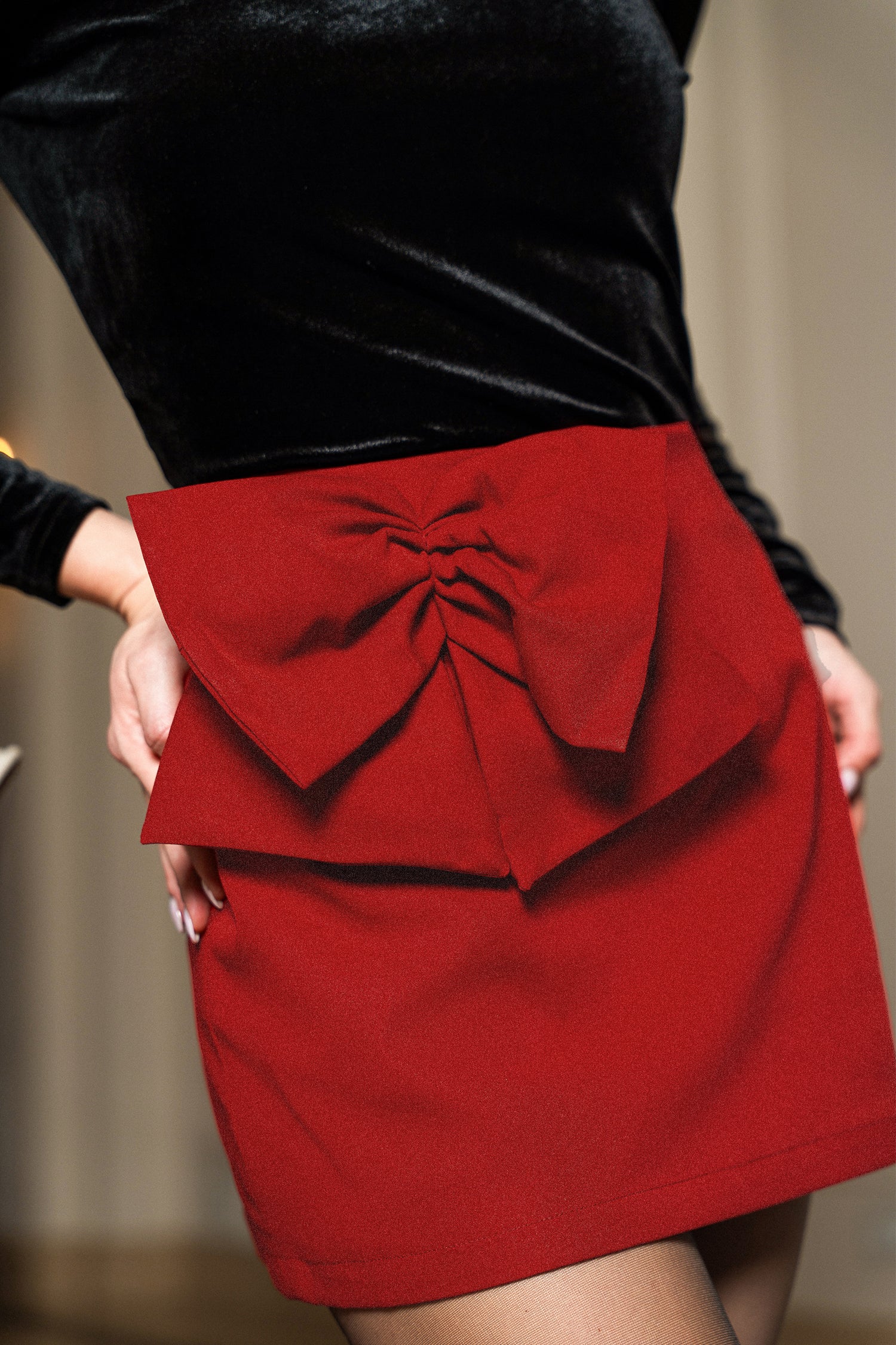 Leia Red Mini Skirt