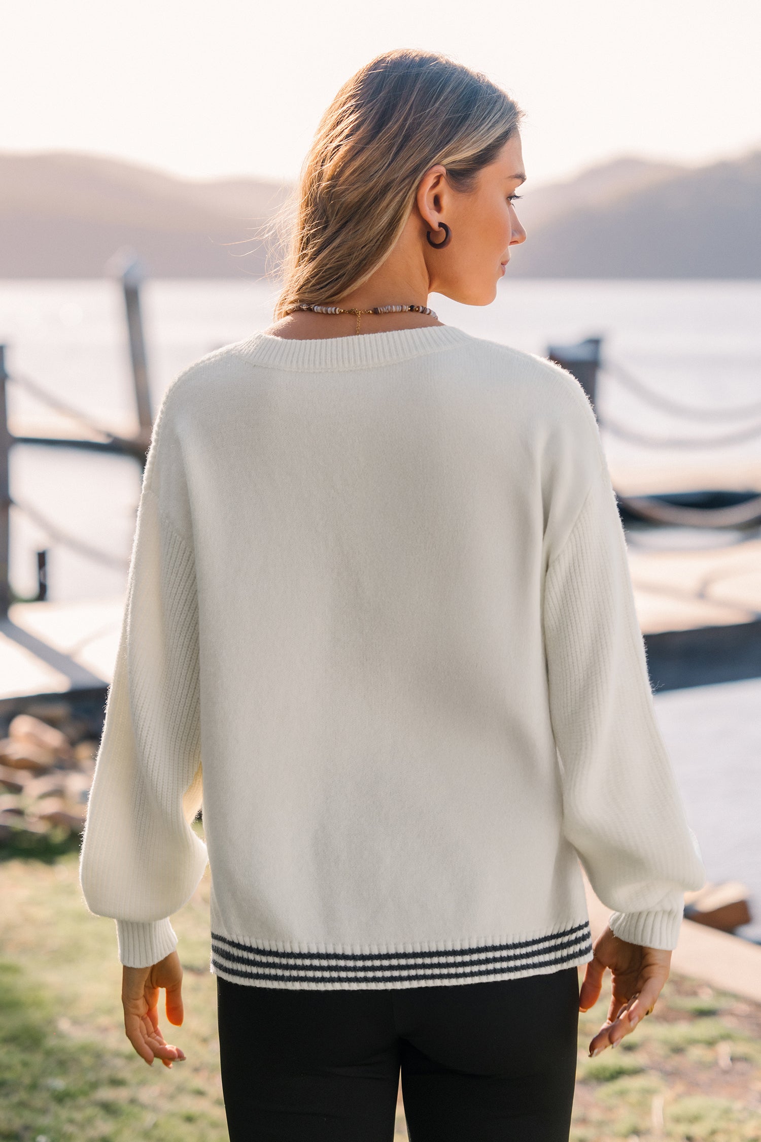 Catch of the Day Sweater Two-Toned Sweater
