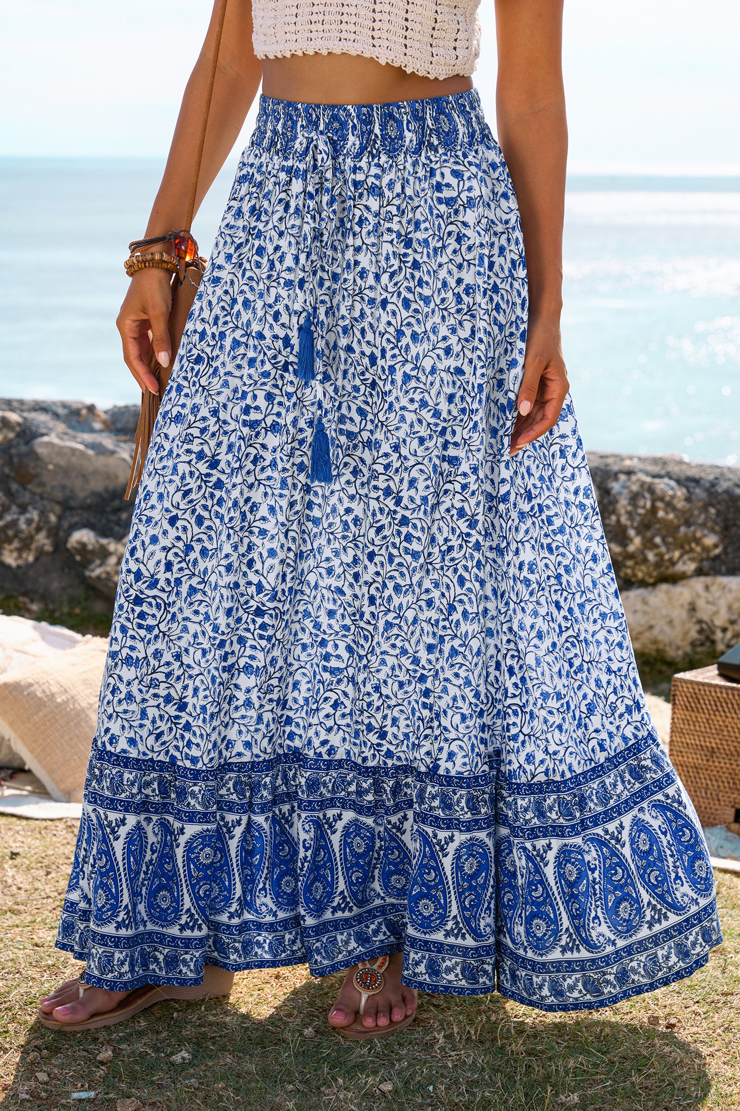 Wander Often Floral Maxi Skirt