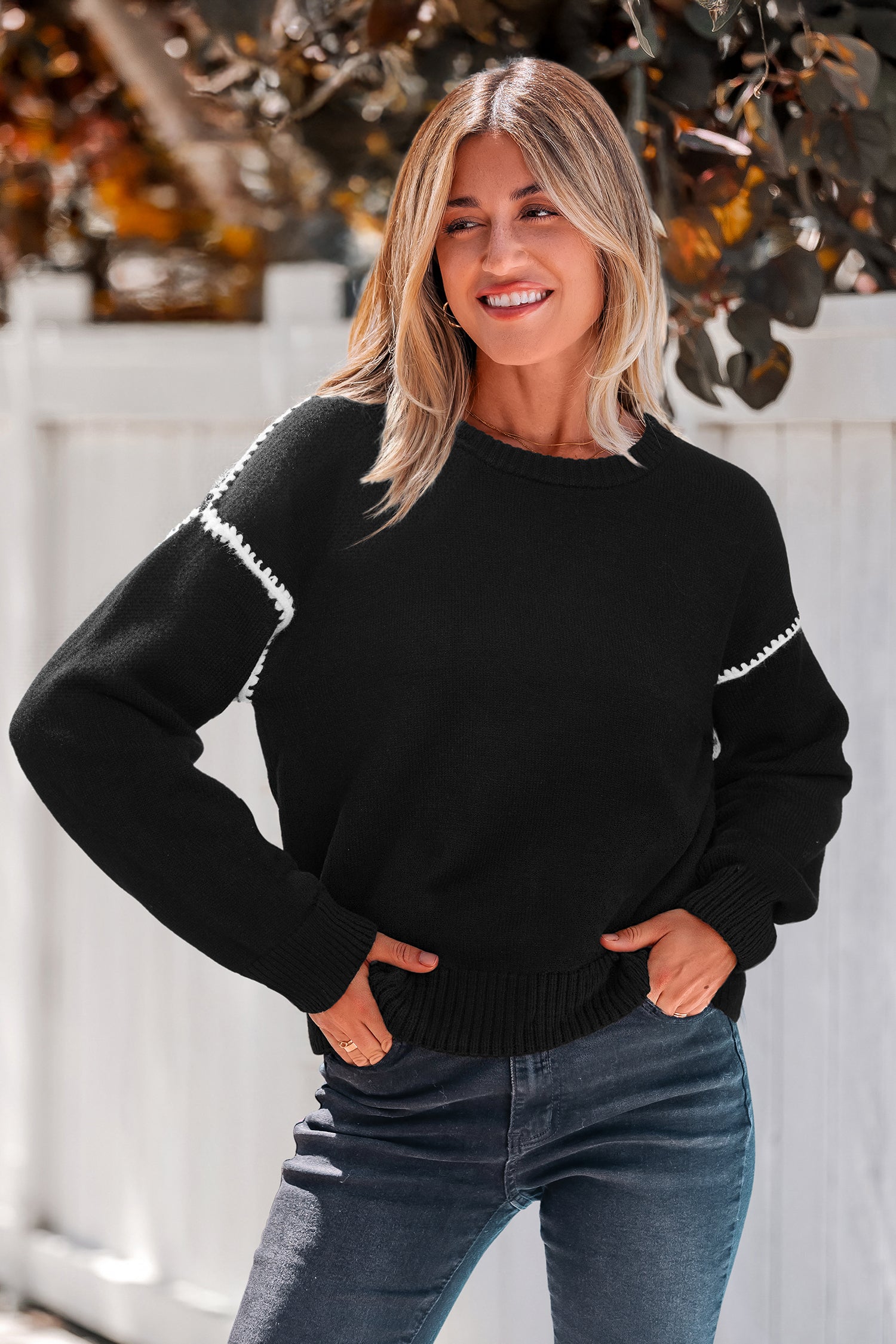 Take Notice Black Sweater