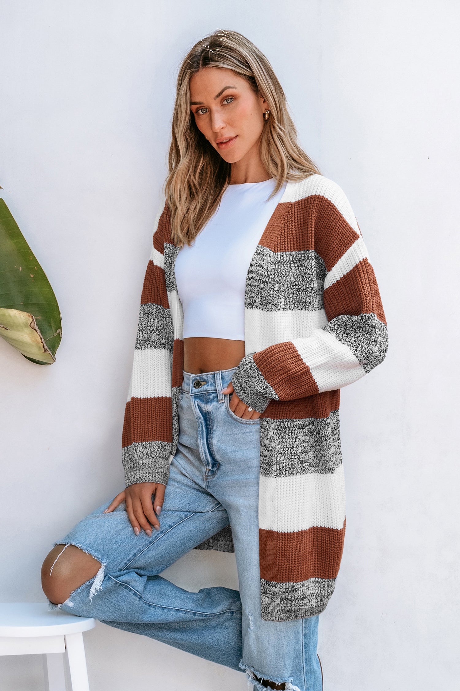 Chill Pill Striped Cardigan