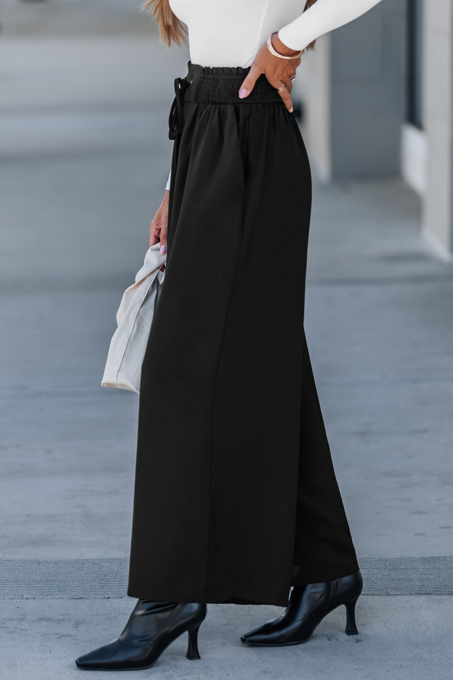 Tailored Flow Black Pants