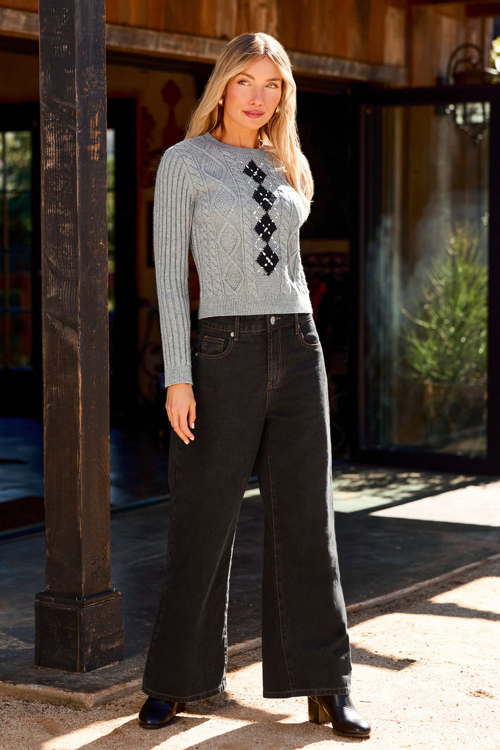 Bookish Argyle Sweater