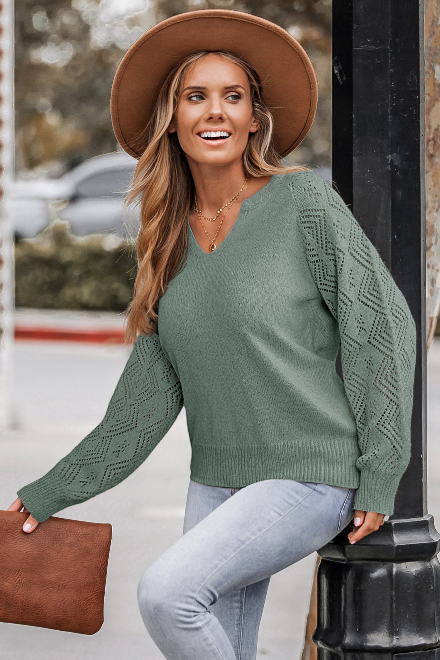 Quiet Grove Green Sweater