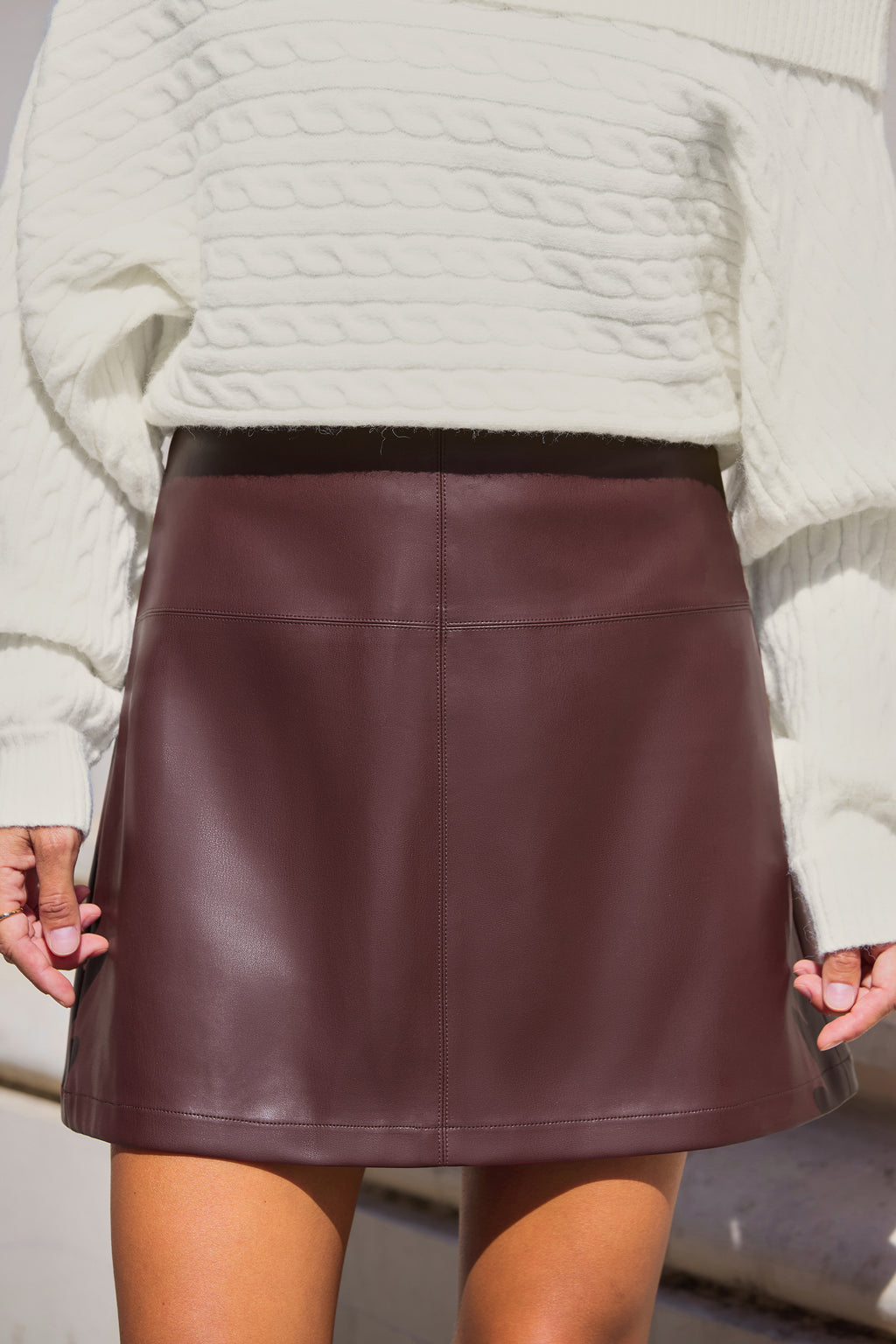 Full Effect Brown Mini Skirt