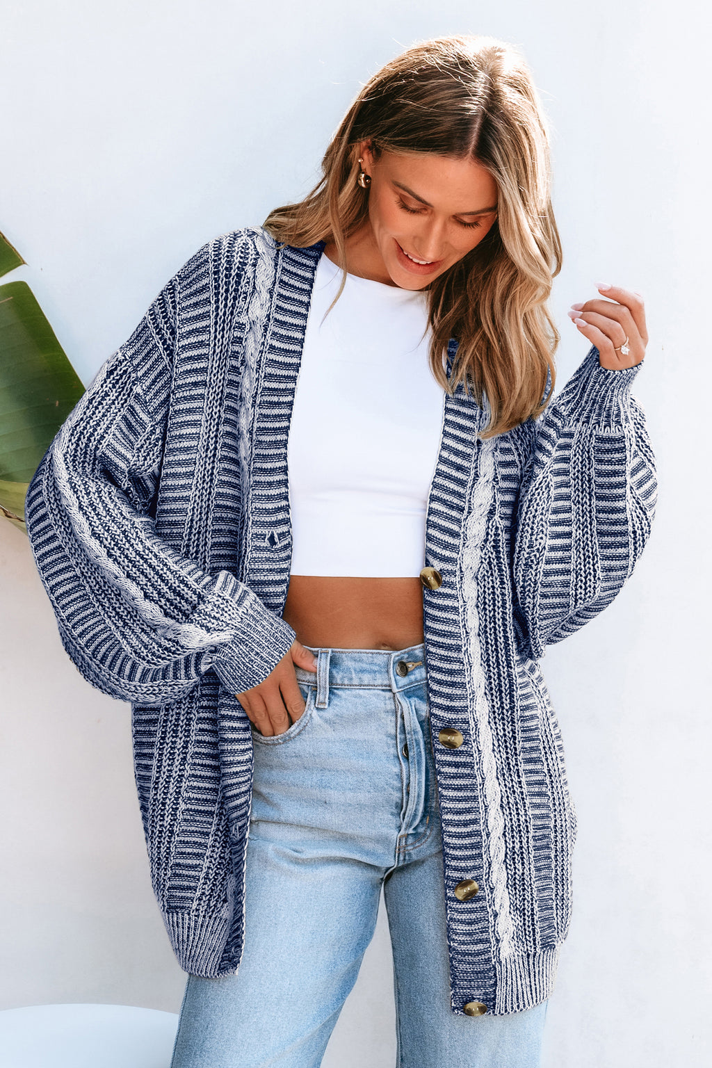 Celeste Poem Cable Knit Cardigan