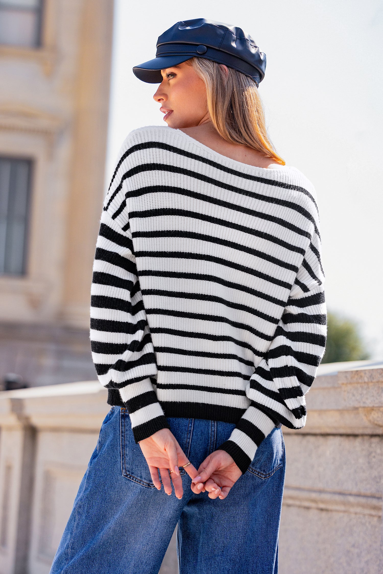 Warm Regards Striped Sweater