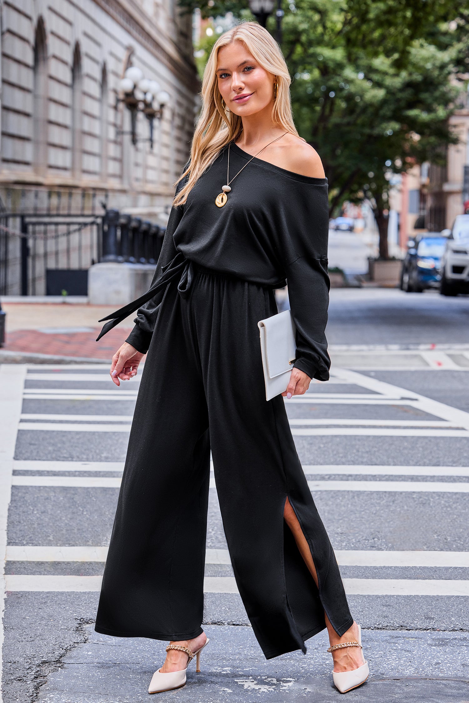 Calm and Collected Black Jumpsuit