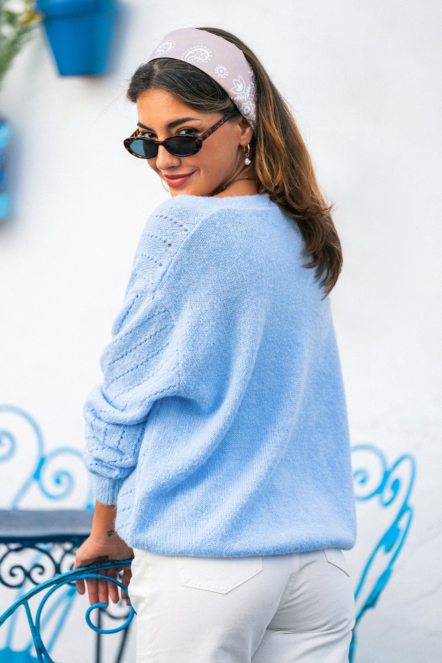 Cozy Vibes Blue Cardigan
