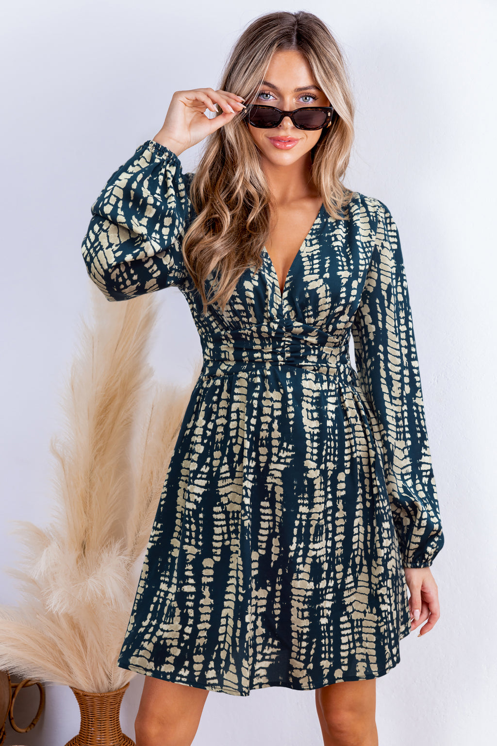 Tie-Dye Printed Mini Dress